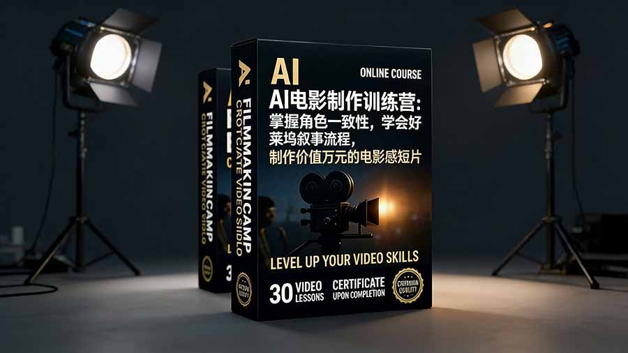 AI电影制作训练营：掌握角色一致性，学会好莱坞叙事流程，制作价值万元的电影感短片