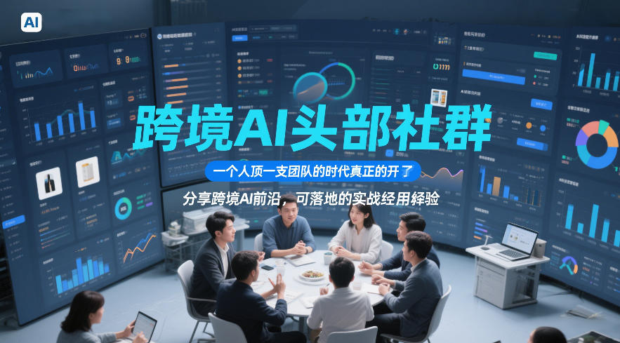 跨境AI头部社群，一个人顶一支团队的时代真正的开始了，分享跨境AI前沿，可落地的实战经验(更新3月23日)