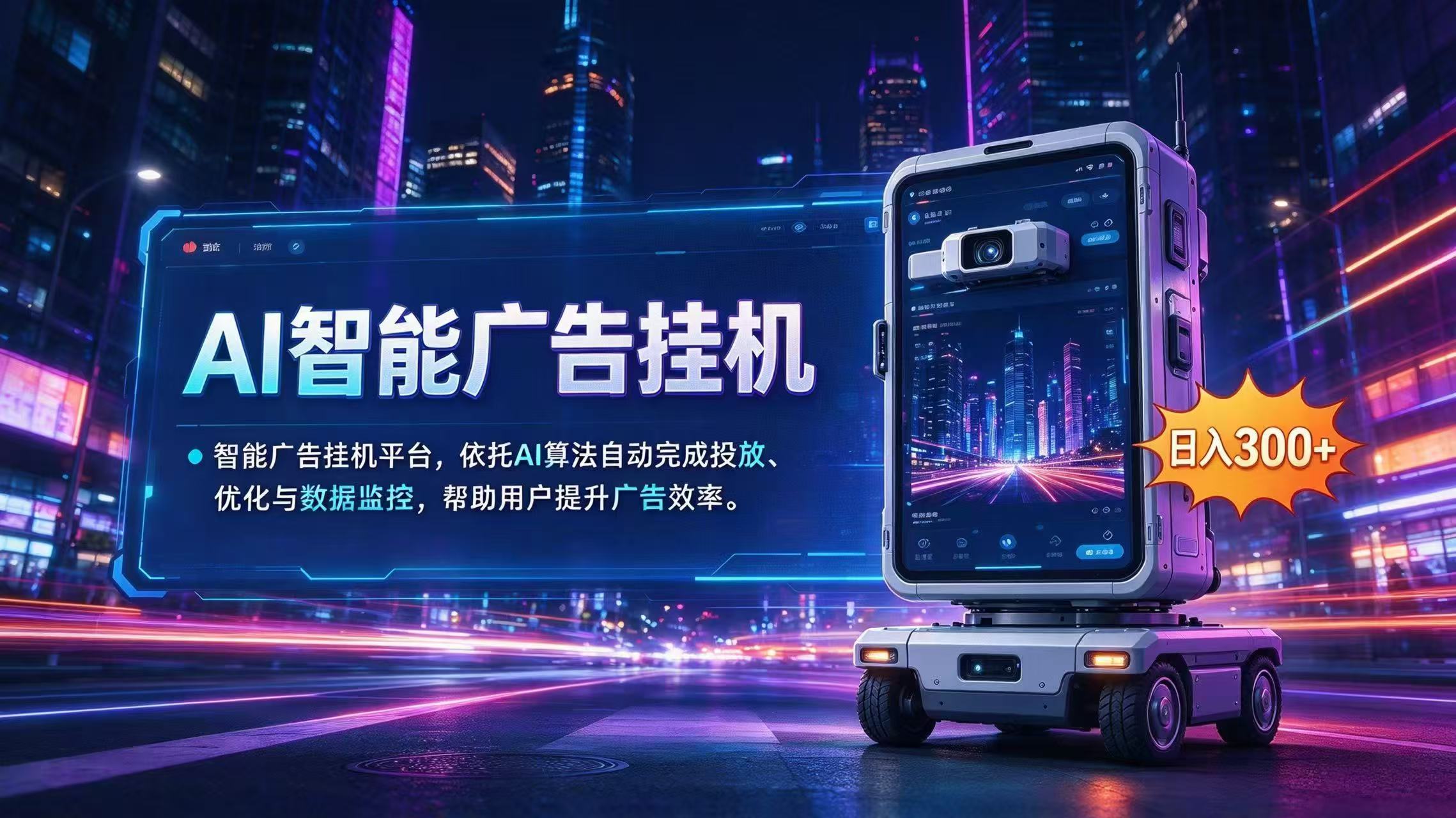 AI 智能广告挂机｜AI 自动运行，轻松托管广告任务